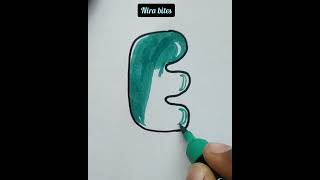Career Overview DRAWING A BUBBLE LETTER E WITH OUTLINE ✍️ | LETTERING | DOODLE ART FOR BEGINNERS #shorts #viral #fyp
