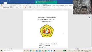 PEMROGRAMAN KOMPUTER (PYTHON)      Tipe Data Boelan, List, Tuple, dan Dictionary