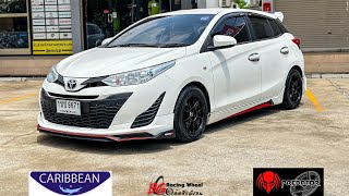 รีวิว Toyota Yaris 1.2 ใส่ล้อ Tc105n ยาง 195-55-15 สปริงโหลด Caribbean