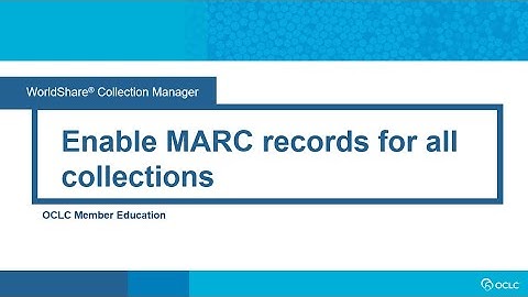 MARC records for all collections