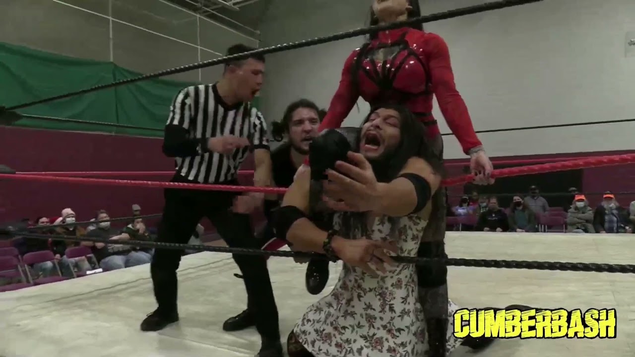 Bearded Lady W/ Ophelia vs Daddi Doom and Matty Scrumptious. Special Stipulation Match. Cumberbash