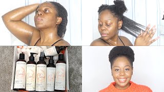 Quick &amp; Easy Wash Day Routine | Introducing Afrocenchix Swirl! 🚿