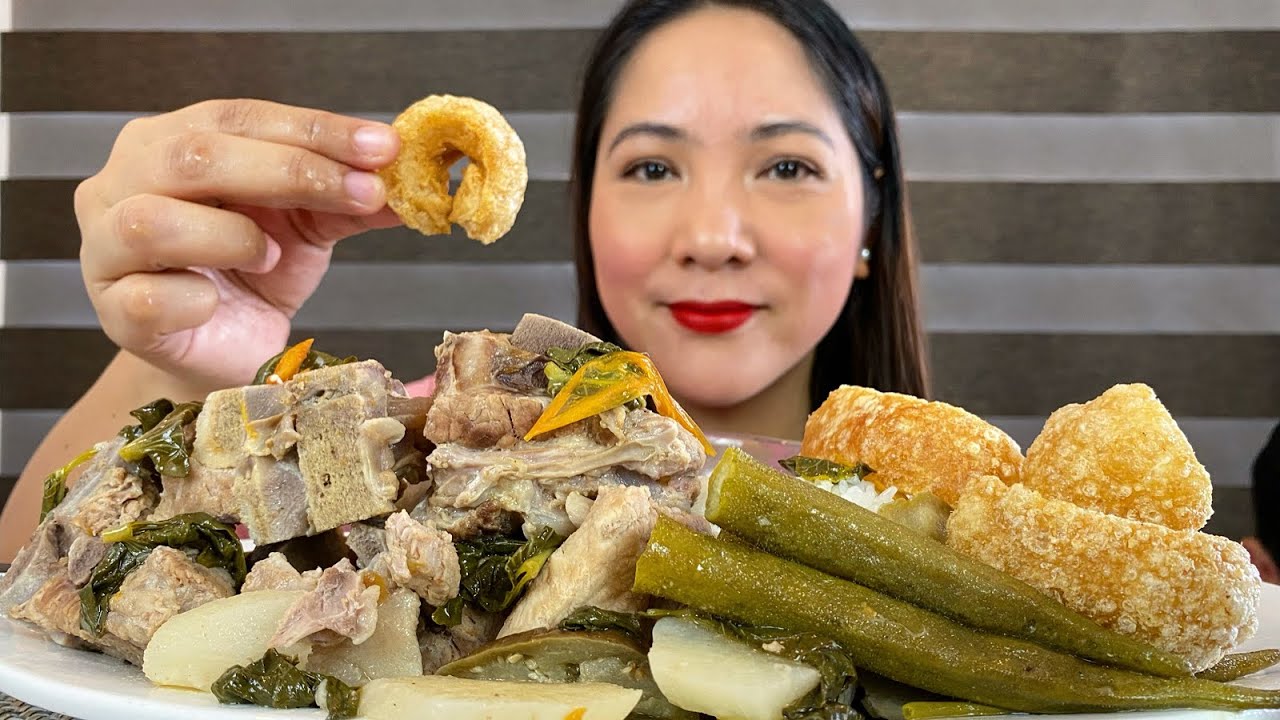 PORK SINIGANG AT CHICHARON BAGNET