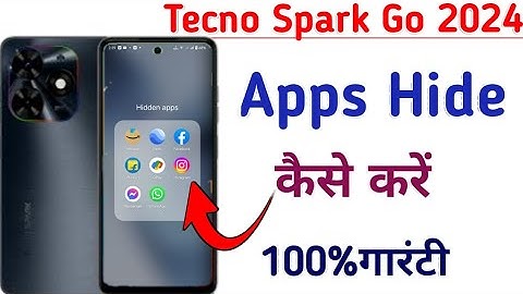 Tecno spark go 2024 me app hide kaise kare/how to app hide in tecno spark go 2024 me setting