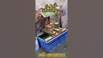 Tiểu cảnh mini guồng nước kéo người giã gạo rất đẹp-Liên hệ mr Nhật 0965162497