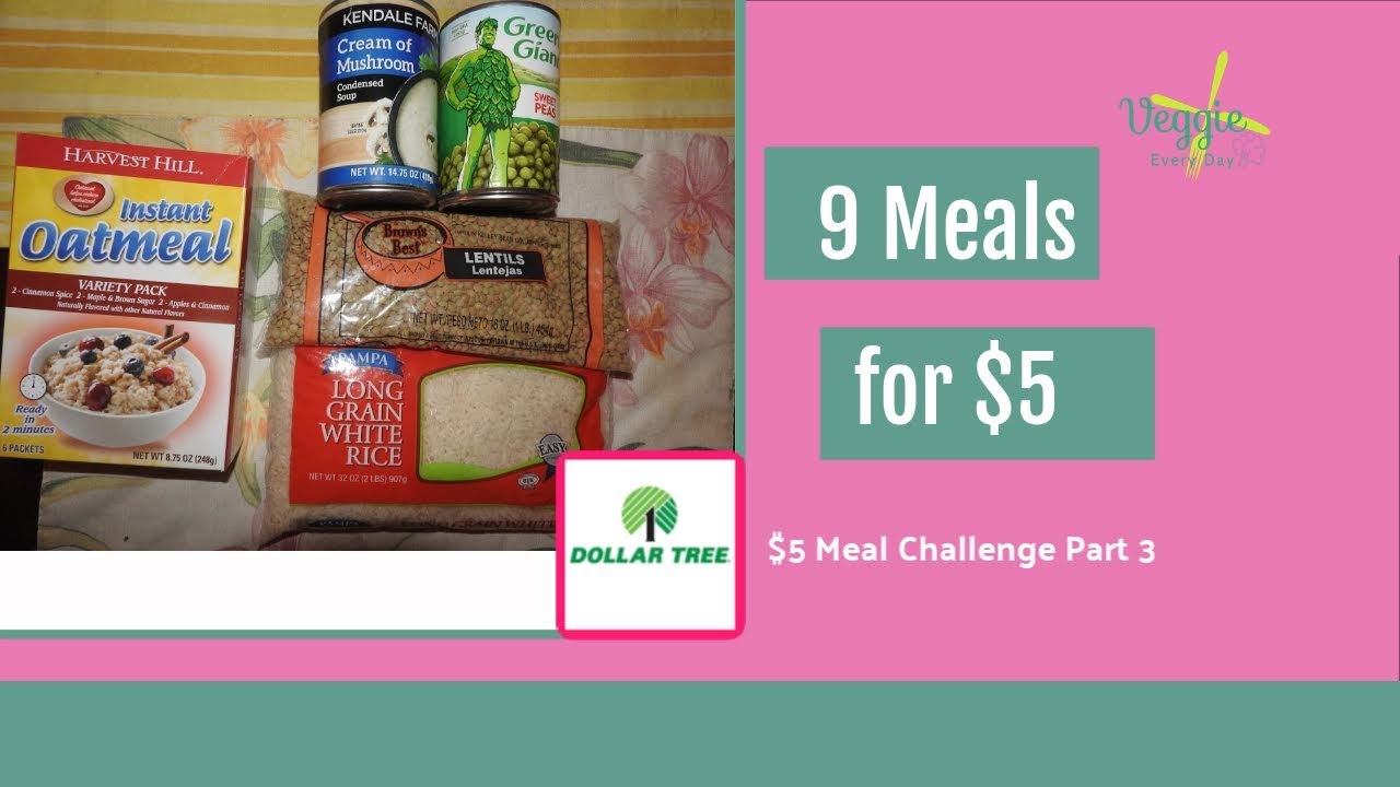 5 Meal Challenge 4 Vegan Meals on a Budget Dollar Tree YouTube