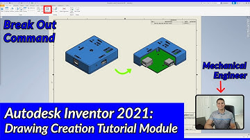 Break Out Command - Autodesk Inventor Drawing Tutorial | Autodesk Inventor 2021 IN DEPTH
