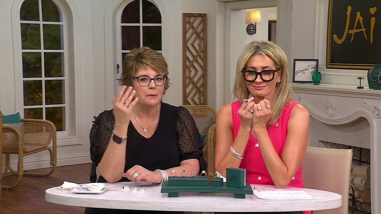 JAI Sterling Silver Legacy Woven Textured Gemstone Ring on QVC