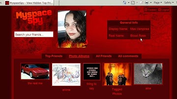 View hidden myspace friends and comments