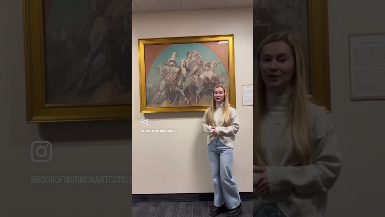 Elizabeth Finlayson with Minerva Teichert's "Flight"