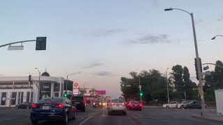 Driving on the world famous Melrose Avenue Los Angeles Ca