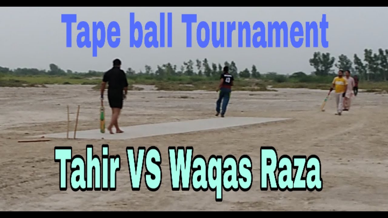 waqas raza VS Tahir Double wicket tape ball tornament YouTube