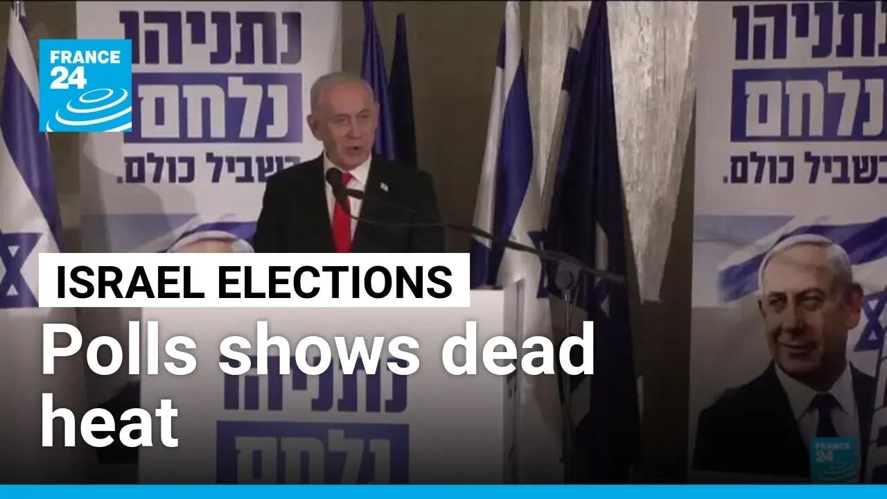 Israel's opposition bloc, Netanyahu’s coalition in dead heat, election poll finds • FRANCE 24