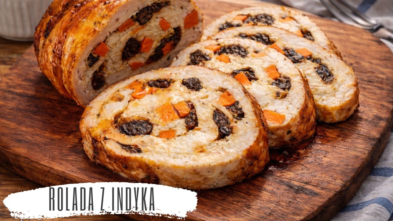 Rolada z Indyka z Suszonymi Śliwkami i Marchewką – Soczysta i Idealna na Obiad lub Święta