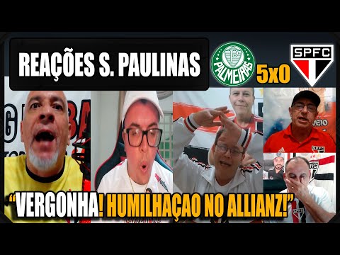 REAÇÕES dos SÃO PAULINOS - PALMEIRAS 5x0 SÃO PAULO - VAMOS RIR DO SPFC!