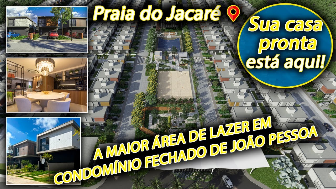 JACARÉ - #joãopessoa #paraiba .Condomínio de casas prontas para VENDER. Super área de lazer completa