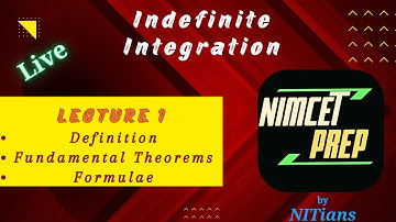 Indefinite Integration | L- 1 | #NIMCET2025