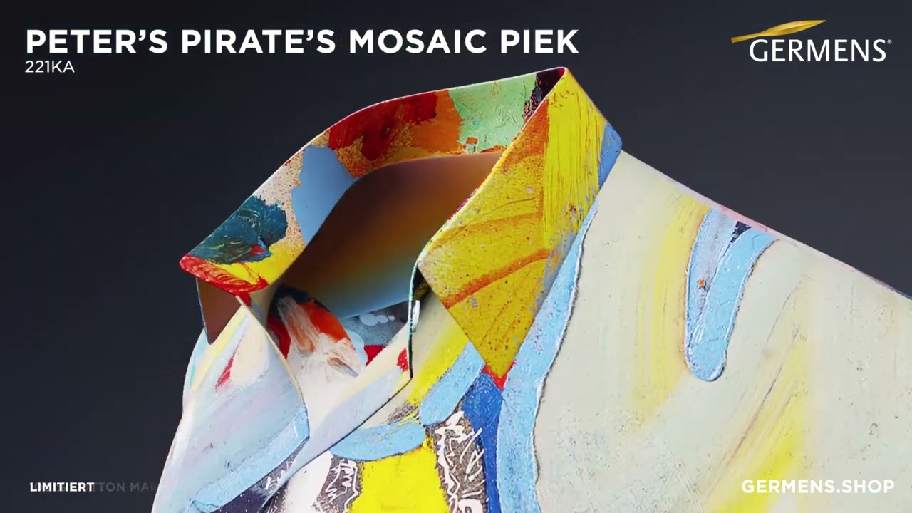 GERMENS Kurzarmhemd 221KA PETERS PIRATES MOSAIC PIEK