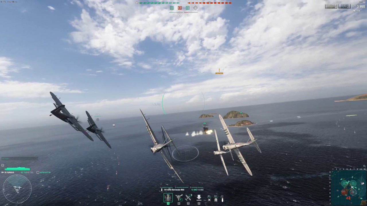 [4K] World of Warships HMS FURIOUS Random Battle Gameplay No Commentary