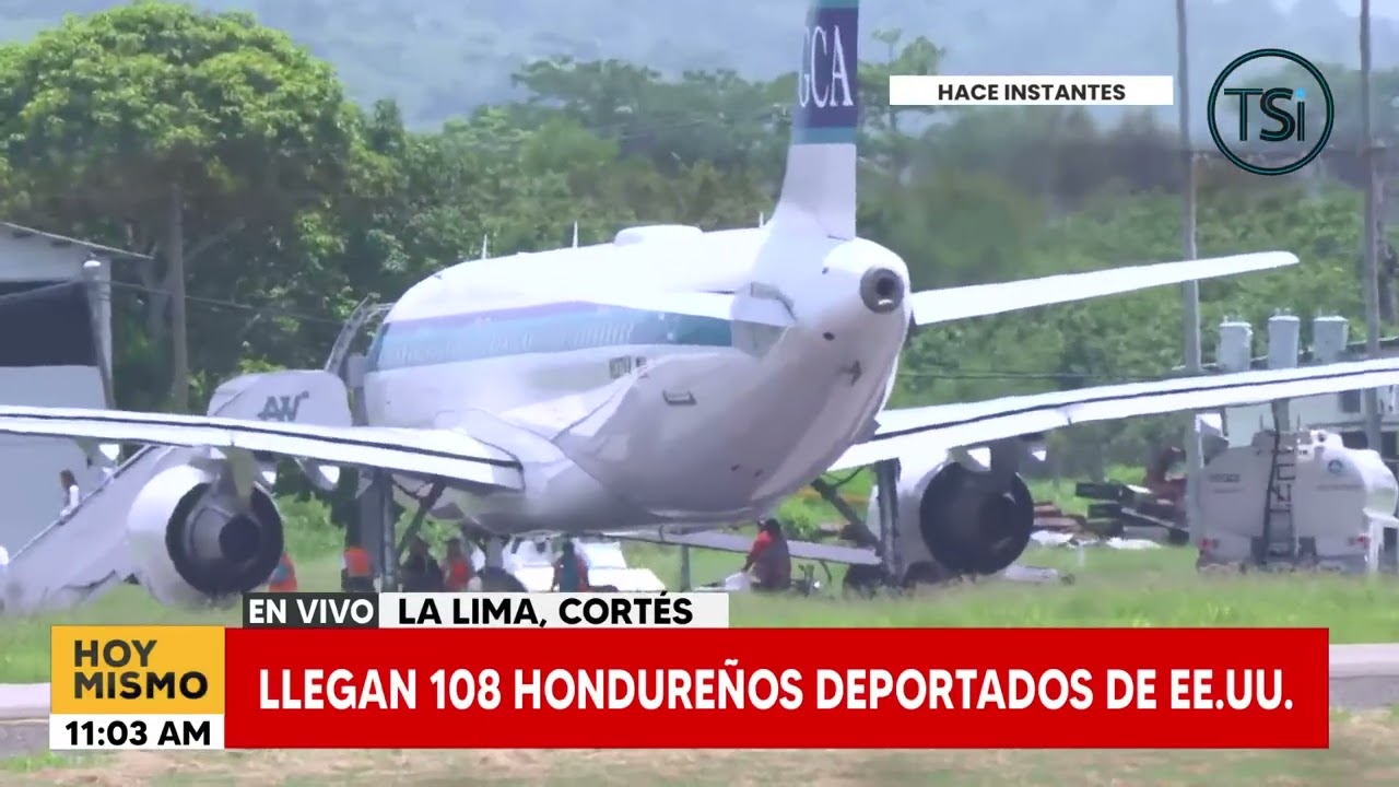 Llegan 108 hondureños deportados de EE.UU.