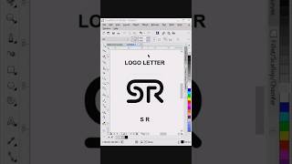 SR Letter Logo Design in CorelDraw #shorts #coreldraw #logodesign #letter