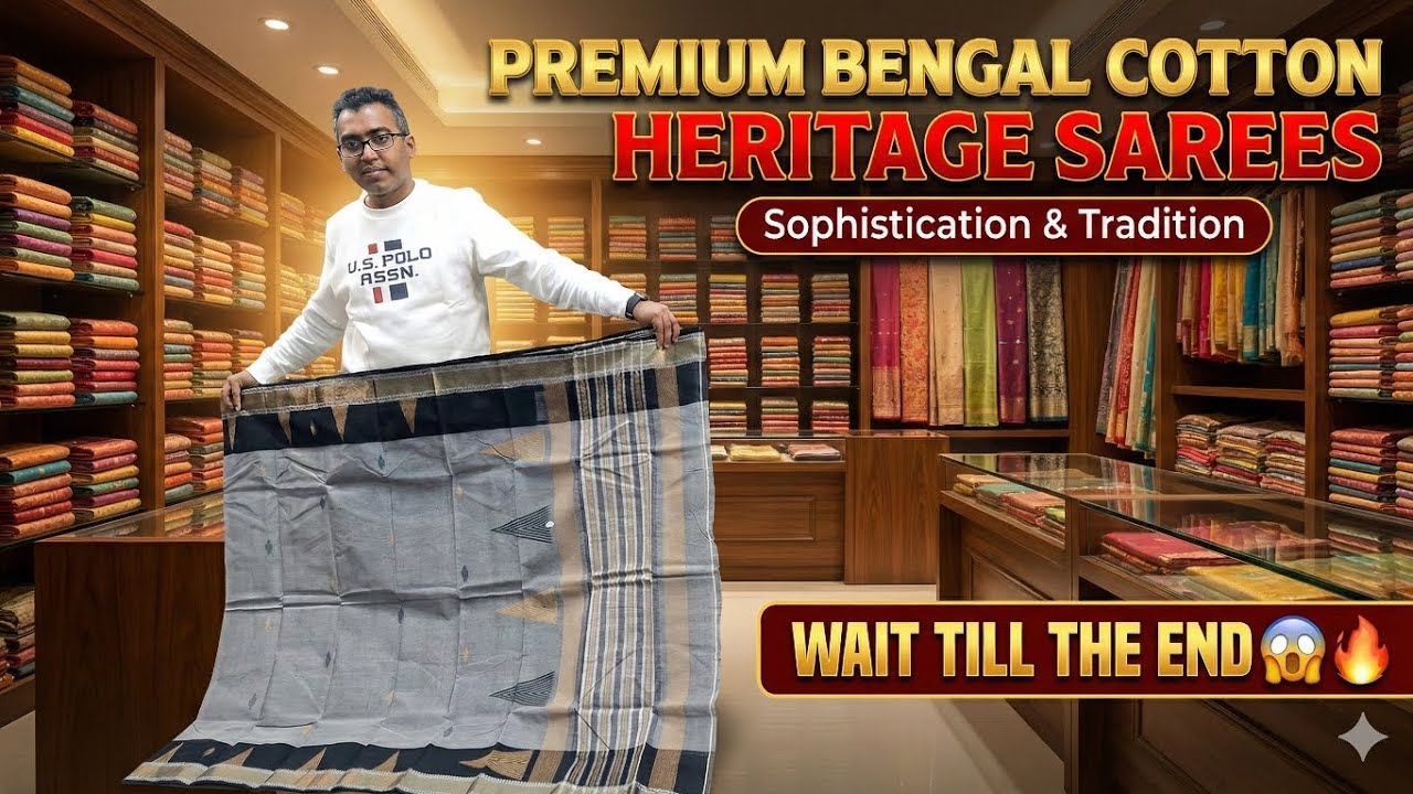Premium Bengal Heritage Cotton Sarees 2026 ✨ | Authentic Tant & Jamdani 