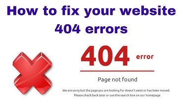 How to fix your website 404 errors