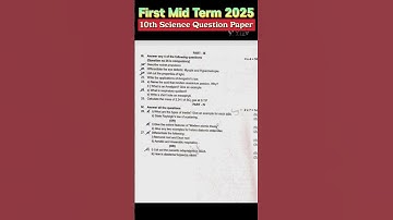 10th Science first mid term original question paper 2025 #firstmidtermexam #importantquestions