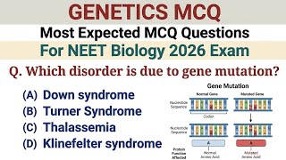 Genetics Top 50 MCQs for NEET 2026 | Biology MCQ For Competitive Exams