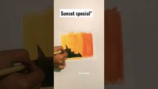 Easy Sunset Painting With Water Color