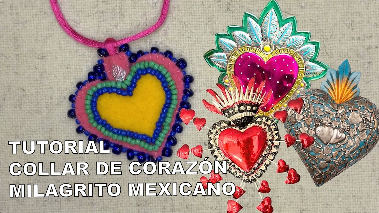 Tutorial Collar de Corazón Milagrito Mexicano // Costura y manualidad // TwoSisters // Lola y Filly