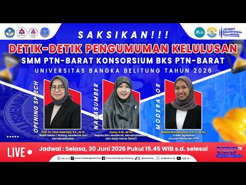 Detik Detik Pengumuman Kelulusan SMM PTN-Barat Konsorsium BKS PTN-Barat UBB Tahun 2026