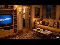 Joey &amp; Chandler's Living Room &amp; Kitchen Ambiance | Cozy Rain, Relaxing Piano (5-Min Room Swaps)