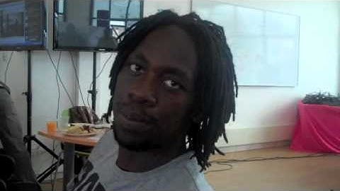 Brian from the iHub at the 1%Event in Nairobi