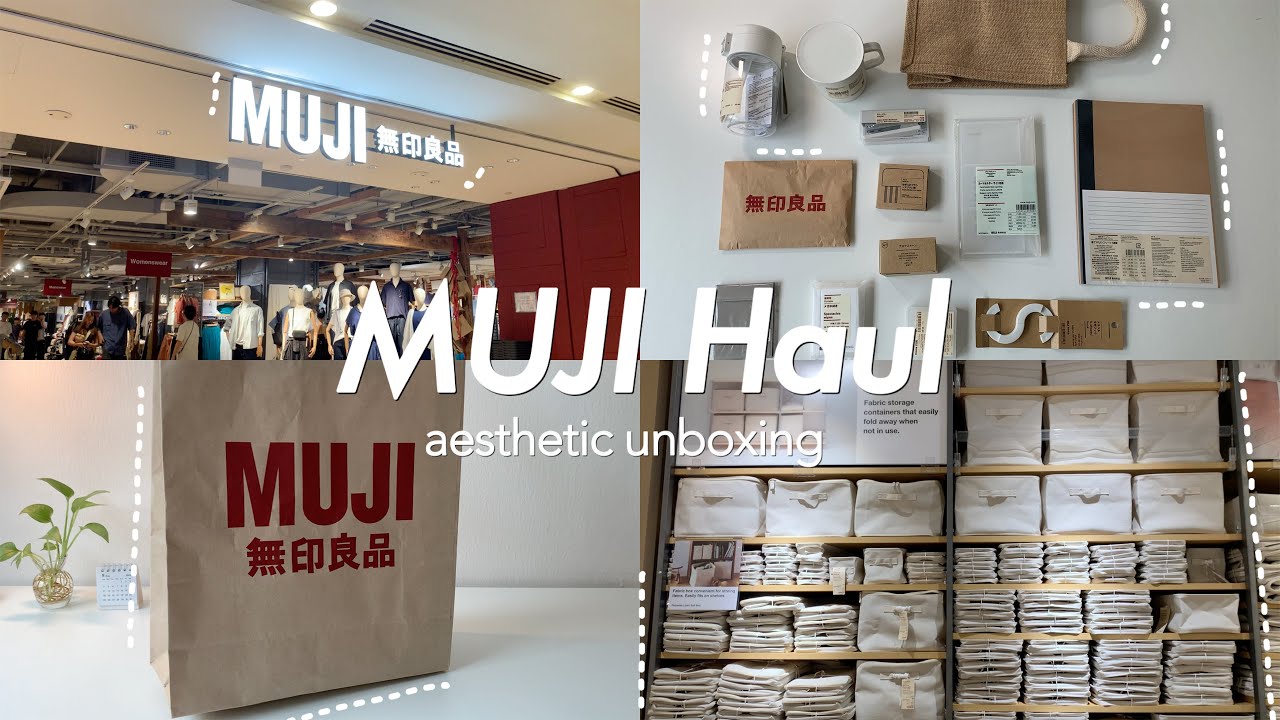 MUJI Haul Vlog | aesthetic chill shopping haul unboxing✨