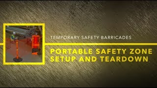 Ideal Warehouse Innovations Temporary Safety Barricades Portable Safety Zone  EZ Setup Teardown
