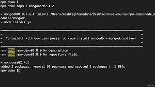 Node.js #30 - Installing a Specific Version of a Package [By Mosh Hamedani]