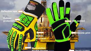 Oil Gas Gloves Seibertron Sdxg2 Dexterity Super Grip Gel Oil & Gas Impact Safety Gloves