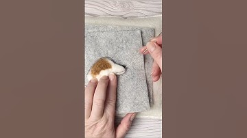 How to Needle Felt for Beginners - Needle Felted Dog #howtoneedlefelt #needlefelting #diycrafts