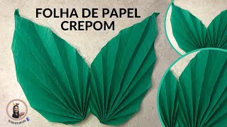 Como fazer Folha de papel crepom para decoração. Fácil de fazer.