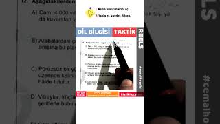 Kpss Türkçe Dil Bilgisi Soru Çözümü Taktik 21