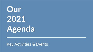 Our 2021 Agenda