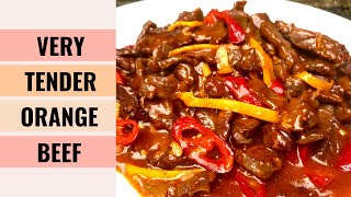 VERY TENDER Orange Beef Stir Fry EASY RECIPE You Can Always Cook At Home | Aunty Mary Cooks