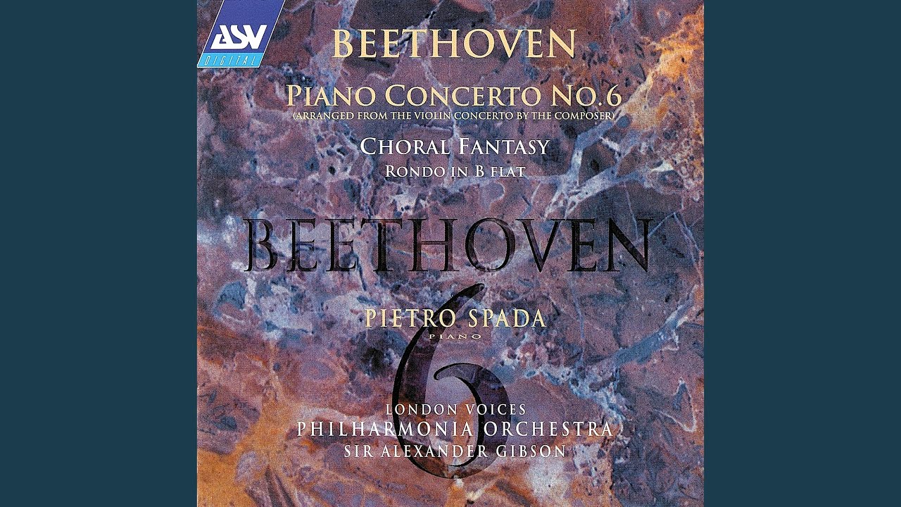 Beethoven Rondo in B flat for piano and orchestra, WoO6 YouTube