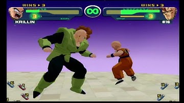 Dragon Ball Z Budokai(Gamecube)-Krillin vs Android 16