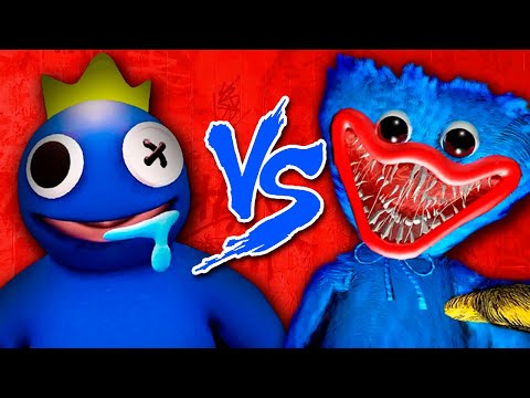 😱 Fugindo do Bicho AZUL BABÃO no Rainbow Friends do ROBLOX 