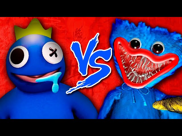 Azul Babão do Roblox (Rainbow Friends) Vs. Mussoumano - Batalha