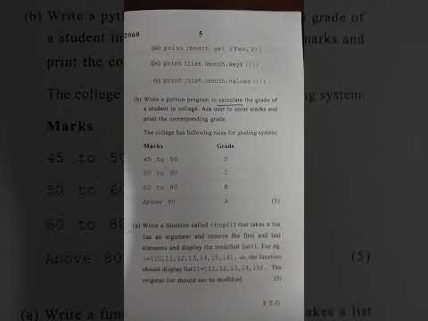 previous year question paper...BA(prog) 5 sem computer applications 🖥️ programming with python