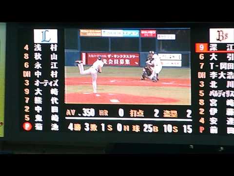 オリックス　安達了一　本拠地最終戦　2012 安打