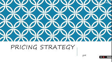 INTRODUCTION TO PRICING STRATEGY